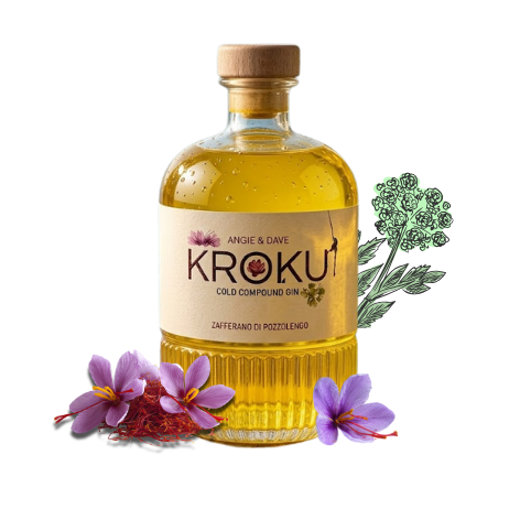 Gin Artigianale allo Zafferano di Pozzolengo - KROKU Lago di Garda