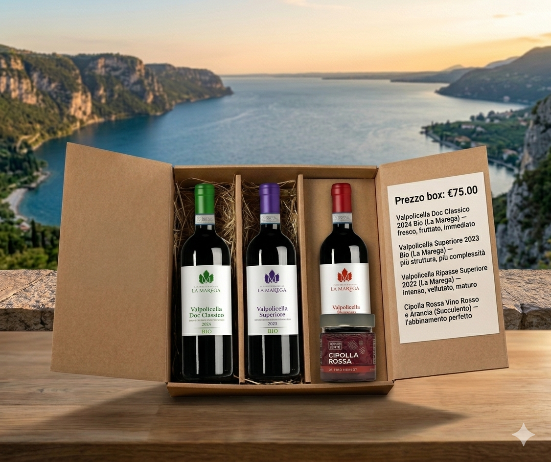 Box Con vino del Lago di Garda
